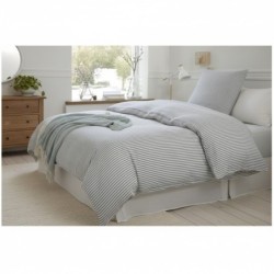 Parure de lit gaze de coton 220 x 240 cm Soleis gris