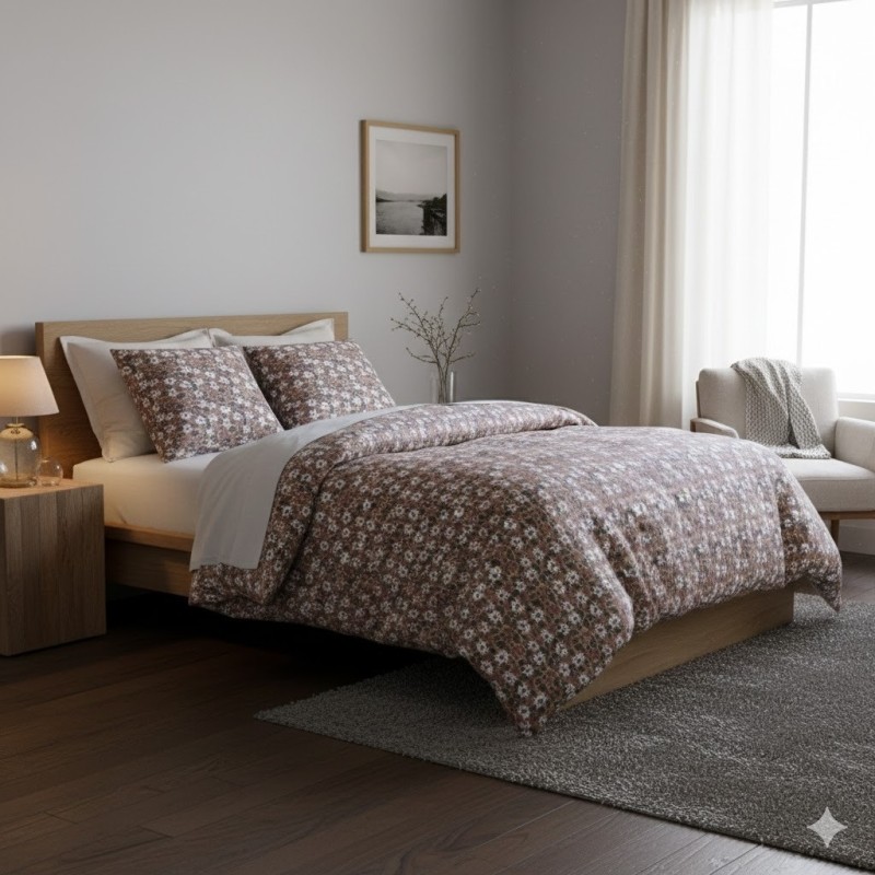 Parure de lit gaze de coton 220 x 240 cm Verone