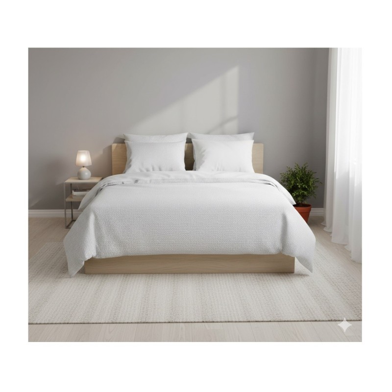 Parure de lit gaze de coton 220 x 240 cm Zig Zag