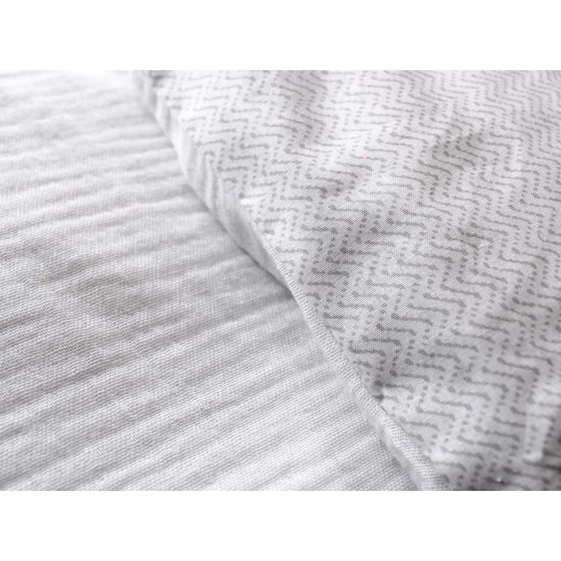 Parure de lit gaze de coton 220 x 240 cm Zig Zag