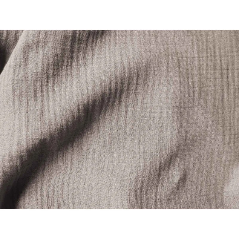 Parure de lit gaze de coton 220 x 240 cm Zig zag sable