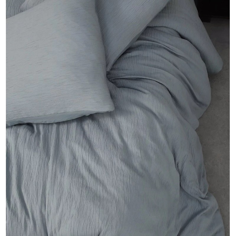 Parure de lit gaze de microfibre 220 x 240 cm bleu petrole