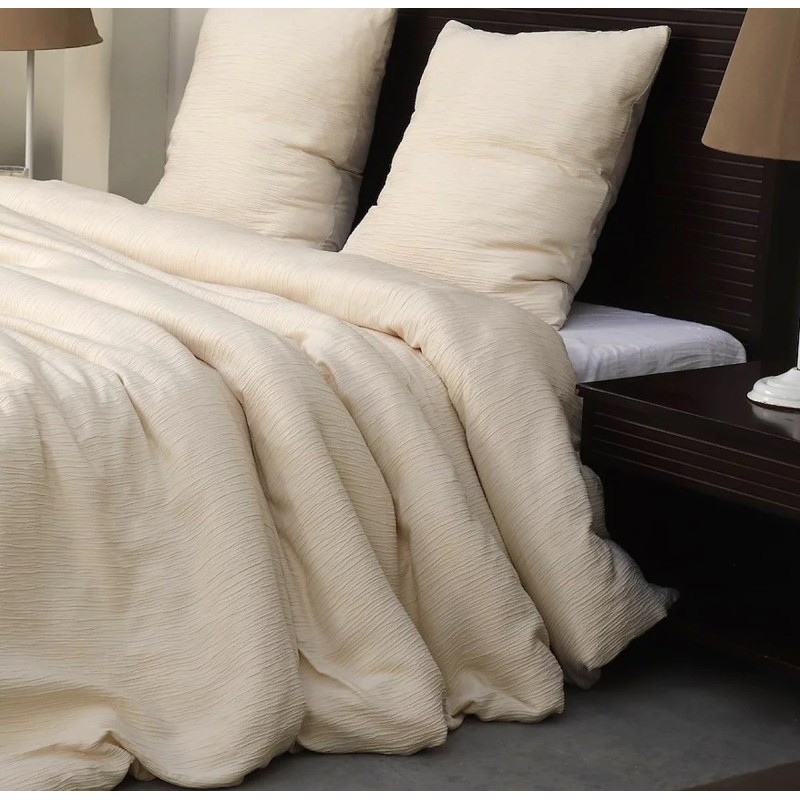 Parure de lit gaze de microfibre 220 x 240 cm ecru