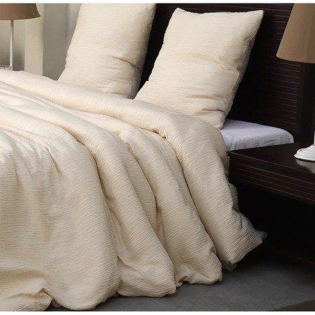 Parure de lit gaze de microfibre 220 x 240 cm ecru