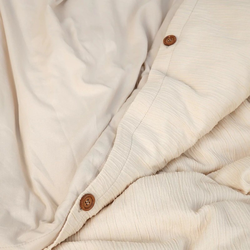 Parure de lit gaze de microfibre 220 x 240 cm ecru