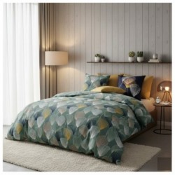 Parure de lit ginkgo stylisées 240 x 220 cm