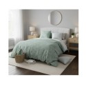 Parure de lit motif graphique vert 240 x 220 cm