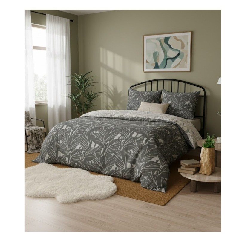 Parure de lit motif Tropical 240 x 220 cm