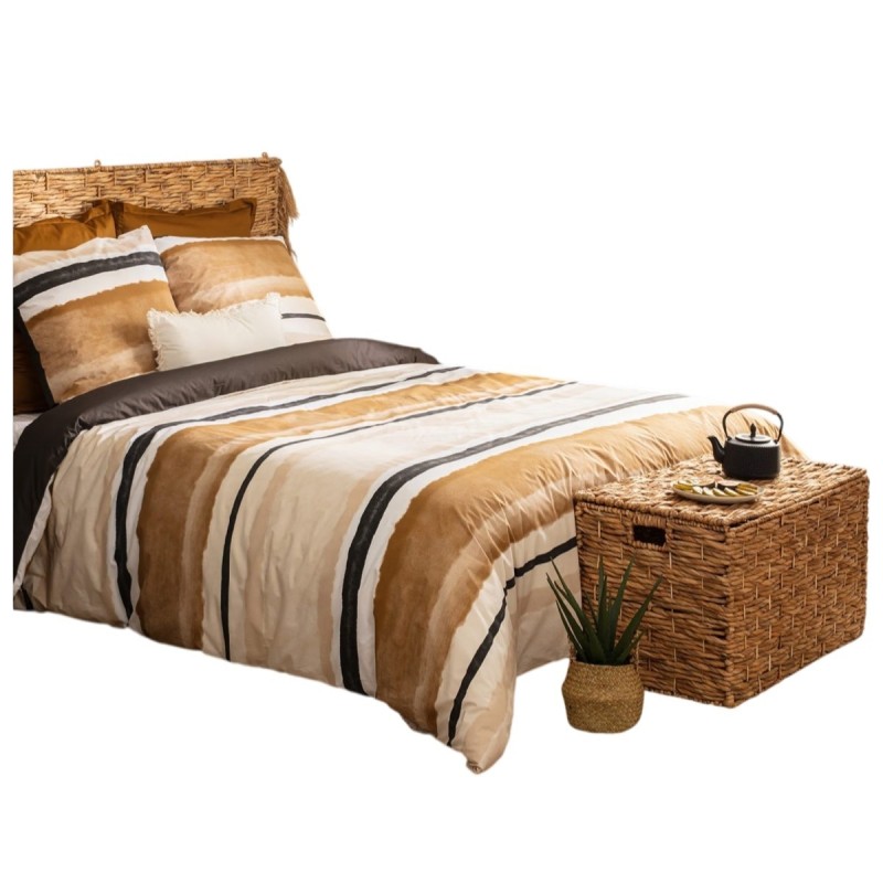 Parure de lit percale 220 x 240 cm Rayure