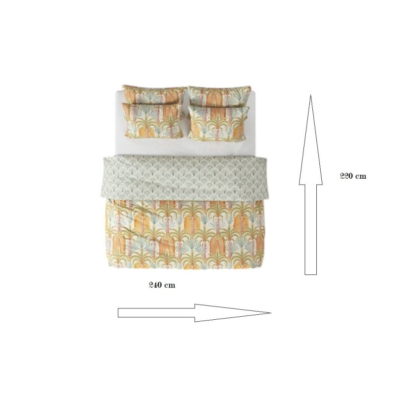 Parure de lit percale de coton 240 x 220 cm Janice