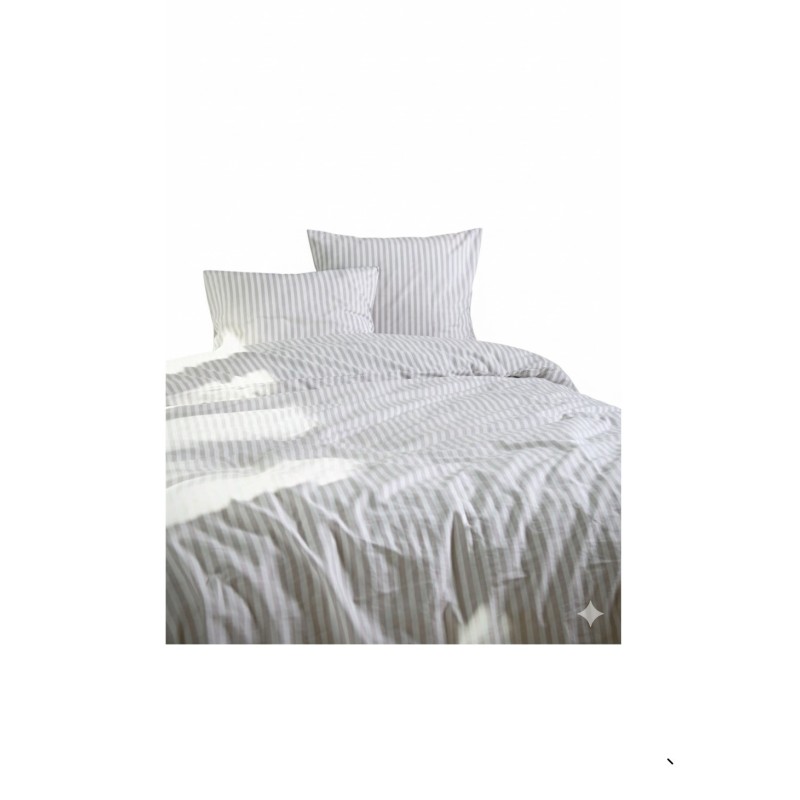 Parure de lit Rayure 220 x 240 cm beige