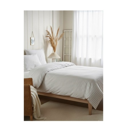 Parure de lit Rayure 220 x 240 cm beige