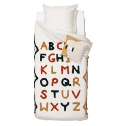 Housse de couette + 1 taie 140 x 200 cm Alphabet