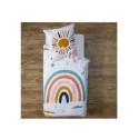 Housse de couette + 1 taie 140 x 200 cm Arc en ciel de douceur