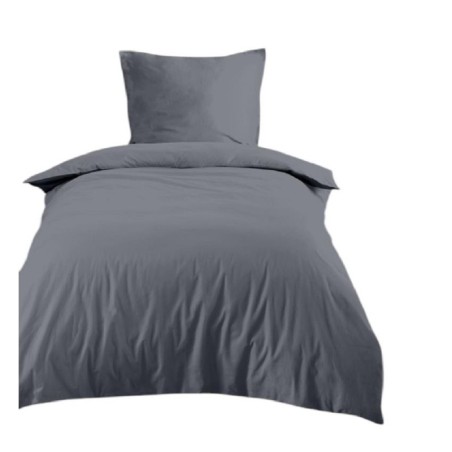 Housse de couette + 1 taie 140 x 200 cm grise