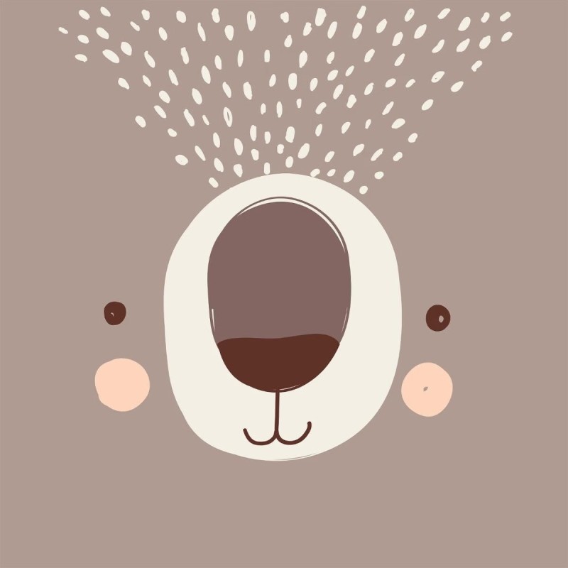 Housse de couette + 1 taie 140 x 200 cm I am a ourson