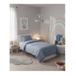 Housse de couette + 1 taie 140 x 200 cm Lilie bleu