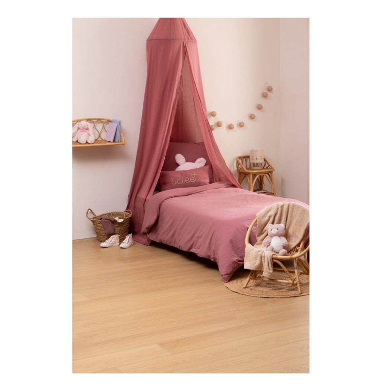 Housse de couette + 1 taie 140 x 200 cm Lilie rose