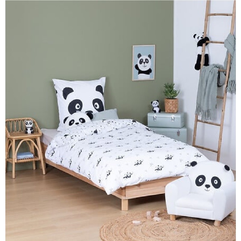 Housse de couette + 1 taie 140 x 200 cm Panda