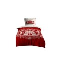 Housse de couette et taie 140 x 200 cm Chalet de Valloire rouge
