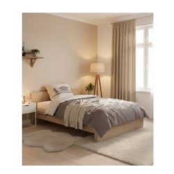 Housse de couette et taie 140 x 200 cm Chalet de Valloire taupe