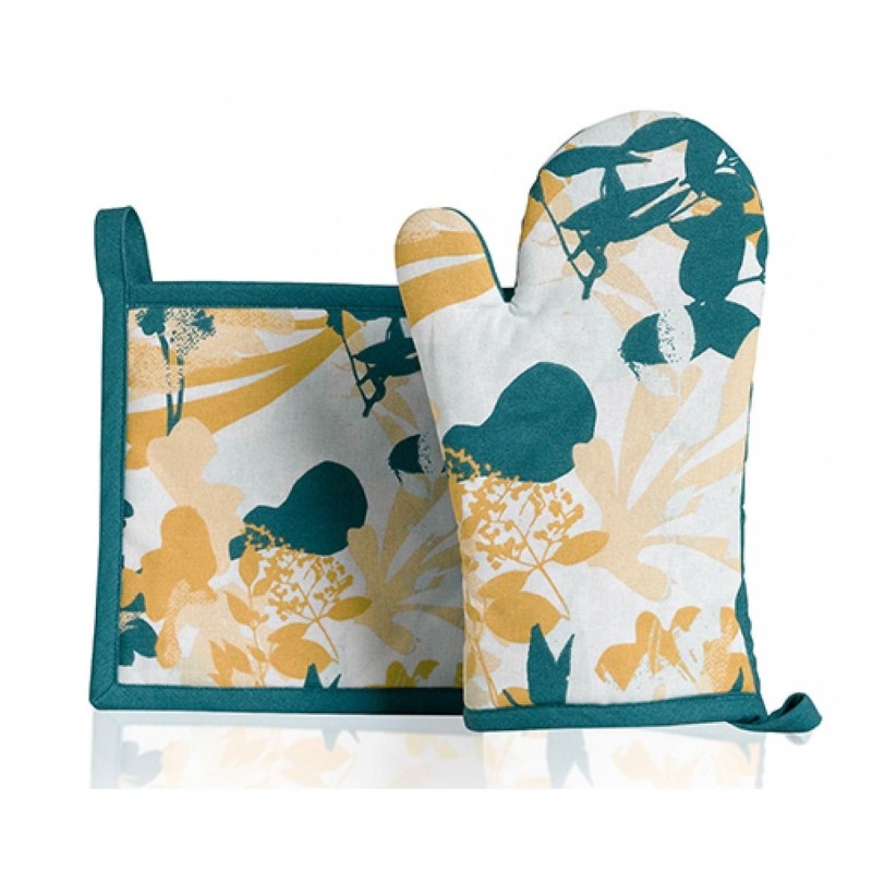 Gant et manique Abstrait – Coton Oeko-Tex – Élégance et protection