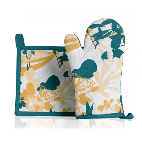 Gant et manique Abstrait – Coton Oeko-Tex – Élégance et protection