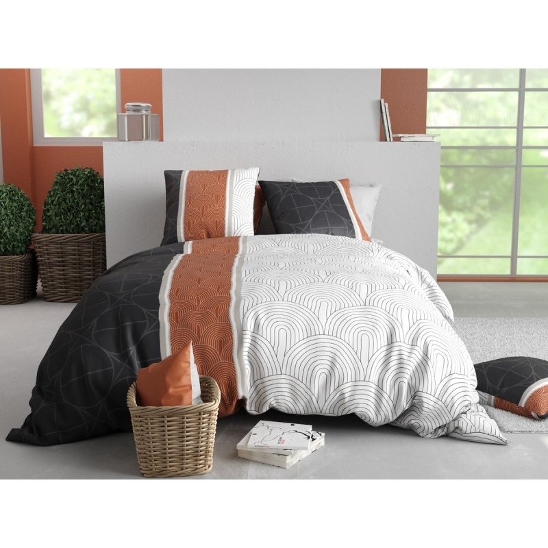 Housse couette + 2 taies 240 x 260 cm Art deco Ekinose