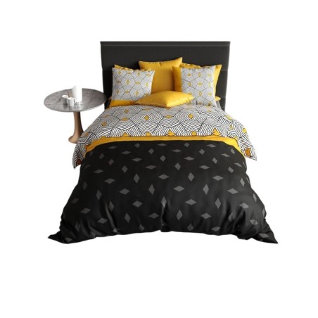 Housse couette + 2 taies 240 x 260 cm Geometrique faro