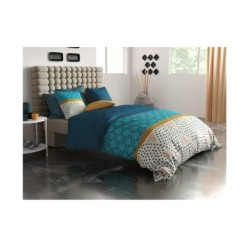 Housse couette + 2 taies 260 x 240 cm graphiques modernes
