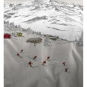 Housse couette + taies percale de coton 240 x 260 cm Station de ski