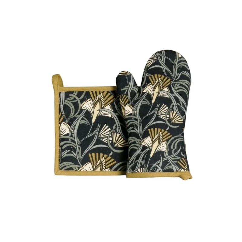 Gant et manique Cuisine Chic – Coton Oeko-Tex – Style et protection