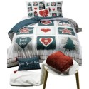 Housse de couette + 2 taies 240 x 260 cm Sweet home