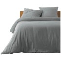 Housse de couette + 2 taies en gaze de coton 240 x 260 cm Tendance gris