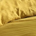 Housse de couette + 2 taies en gaze de coton 240 x 260 cm Tendance jaune