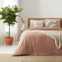 Housse de couette + 2 taies en gaze de coton 240 x 260 cm Tendance rose
