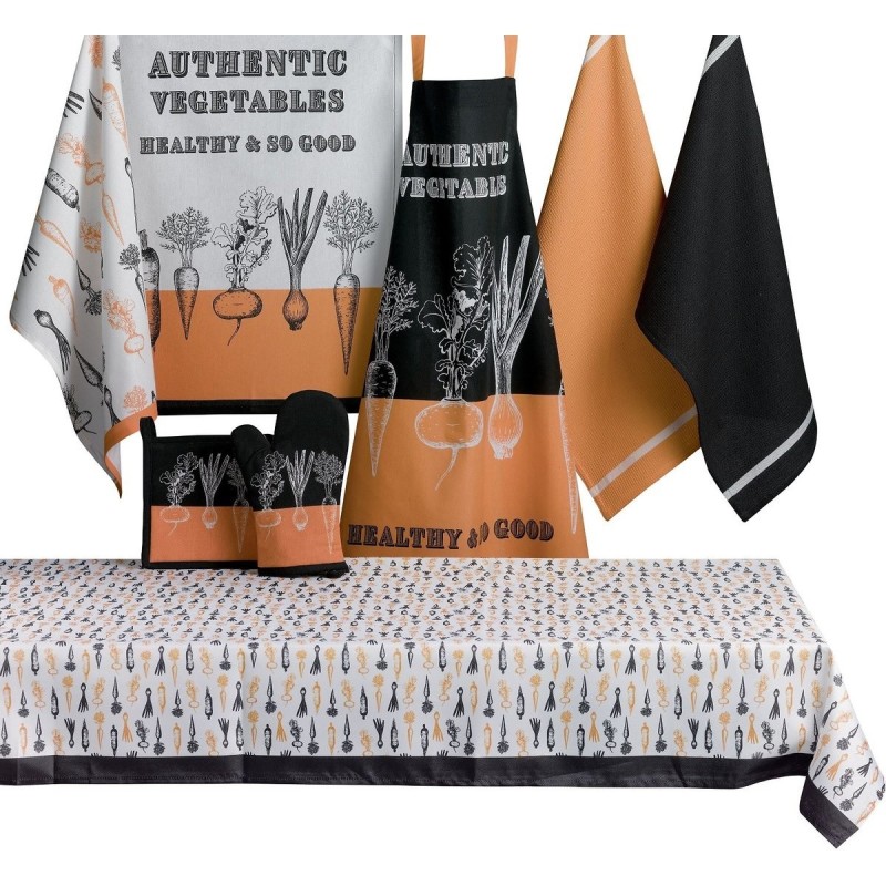 Gant et manique Légumes – Coton Oeko-Tex – Style et protection cuisine