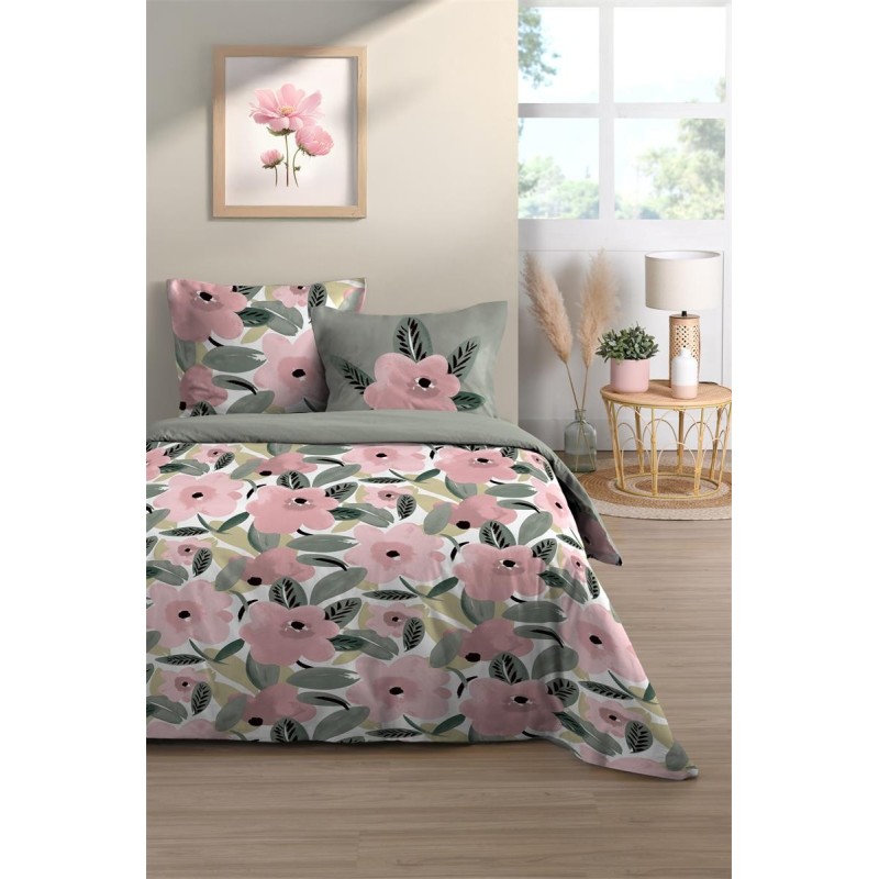 Housse de couette + taies 240x260cm douceur d'ete