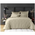 Housse de couette en satin de coton 240 x 260 cm Uni beige