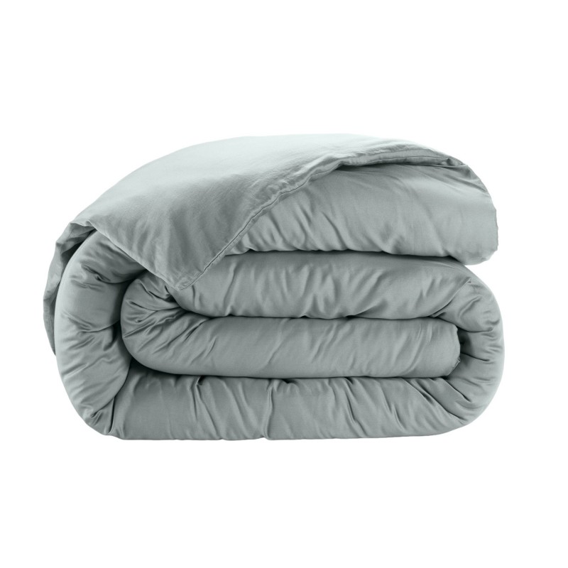 Housse de couette en satin de coton 240 x 260 cm Uni celadon