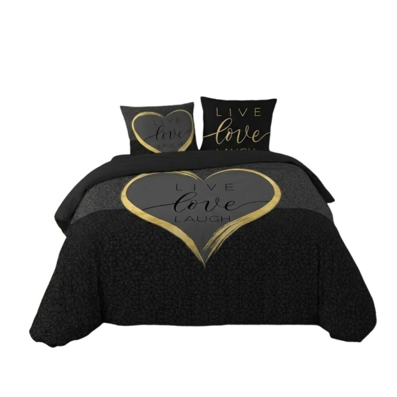 Parure de lit 240 x 260 cm Live and love