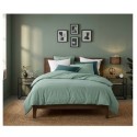 Parure de lit en coton lave 260 x 240 cm Linette Sauge