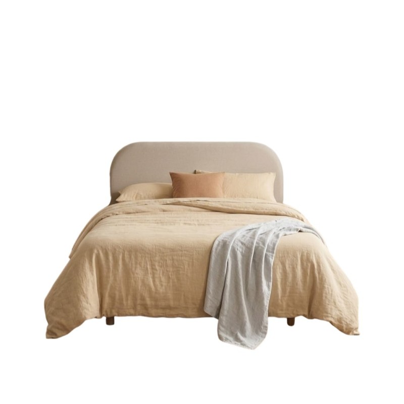 Parure de lit en double gaze de coton 260 x 240 cm Floria lin