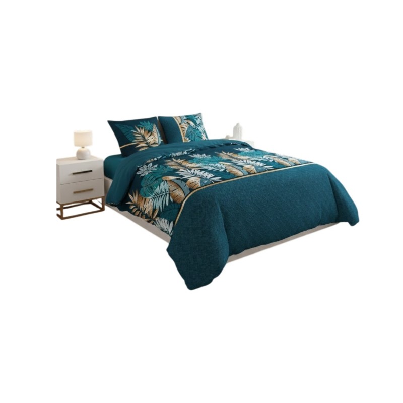 Parure de lit Exotique 240 x 260 cm bleu