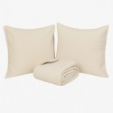 Couverture Couvre lit 260 x 240 cm avec taies Lilou Beige