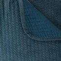 Couverture Couvre lit 260 x 240 cm avec taies Lilou Bleu fonce