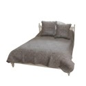 Couvre lit + taies 220 x 240 cm Arabesque gris