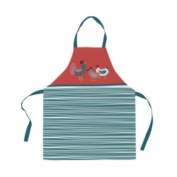 Tablier en coton Petites Poules – 85 cm – Style champêtre