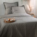 Couvre lit + taies 220 x 240 cm Chloé taupe