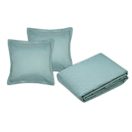 Couvre lit + taies 220 x 240 cm Chloé vert sauge